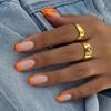 24 штуки простые матовые оранжевые типсы для французского маникюра, модный темперамент осенних сумерек, европейская квадратная ниша, ношение брони