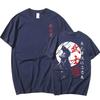 Japan Samurai Spirit Cotton T Shirts for Men Japanese Style Back Print Loose Oversized Tops T-shirt Bushido Men Women Gifts Tee