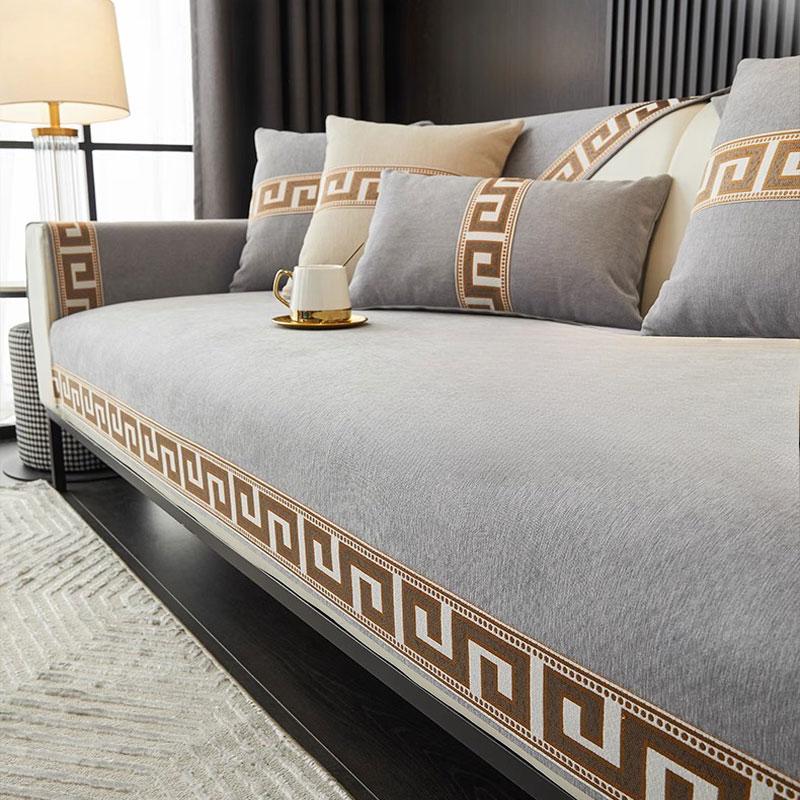 New Chinese Style Anti Slip Sofa Mat Chenier Four Seasons Universal Sofa Cover Sofa Cushion Cover Dust Cover Towel Couch Decor