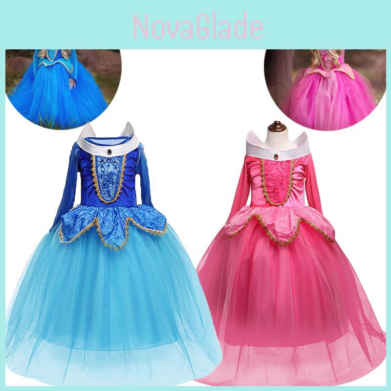Beautifully Crafted Girls Princess Aurora Cosplay Dress For Special Occasions
