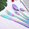 Multicolor Tableware Stainless Steel Cutlery Home Kitchen Rainbow Flatware Fork Spoon Knife Dinnerware Set Dropshipping