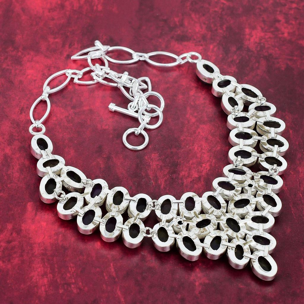 Amethyst Necklace Gemstone Jewelry, 925 Solid Sterling Silver Necklace, Gift For Women Handmade Necklace