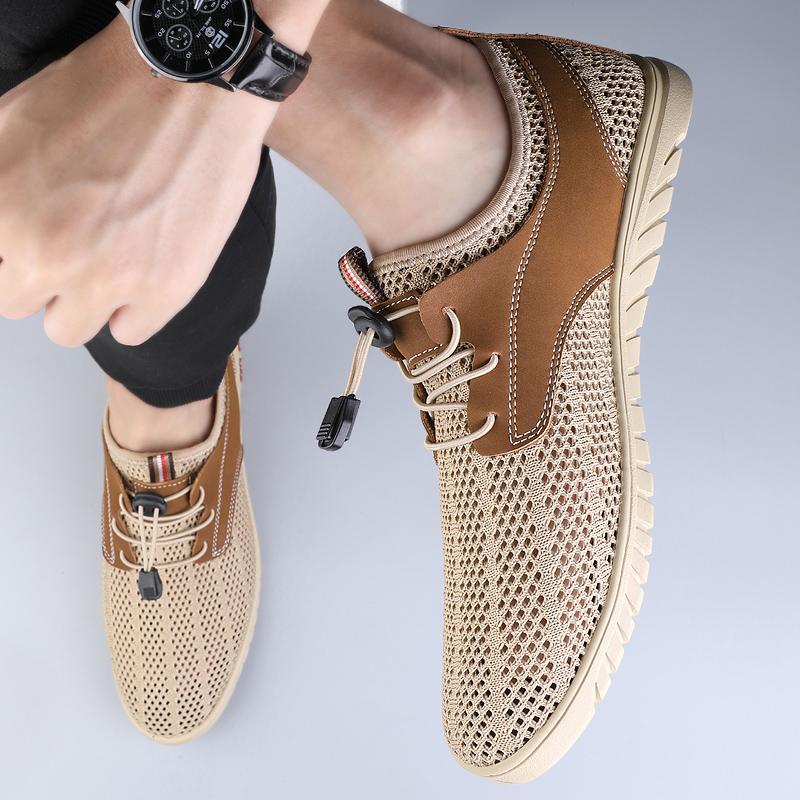 Модные Новые Мужские Кроссовки Высокого Качества Дышащая Сетка Повседневная Обувь для Мужчин Обувь Легкий Комфорт для Ходьбы Вулканизированная Обувь для Вождения