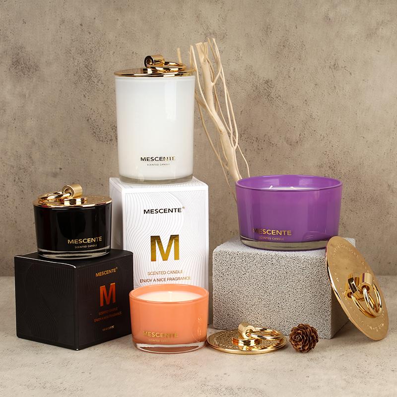 Mescente Christmas in Bulk Vessel Candle Custom Jar Luxury Scented Candle With Lid and Box