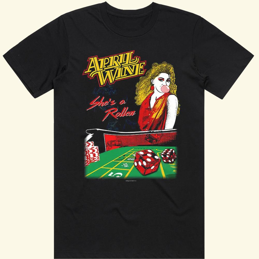 Футболка April Wine Band She Is A Roller Полный размер S-5XL Унисекс
