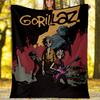 G-Gorillaz band printed blanket—lightweight,soft,warm;versatile blanket all seasons—perfect as &air-conditioning throw,nap blanket