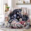 Black Unicorn Customize Your Name Blanket Warm Comfortable And Soft Blankets Are Suitable For Home Lunch Break Blanket Office Sofa Sofa Gift To
