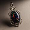 Natural Multicolor Opal 26 Ct Certified 925 Sterling Silver October Gems Pendant