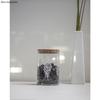 Récipient verre av.Couvercle liège 9,5cm, hauteur: 16,5cm