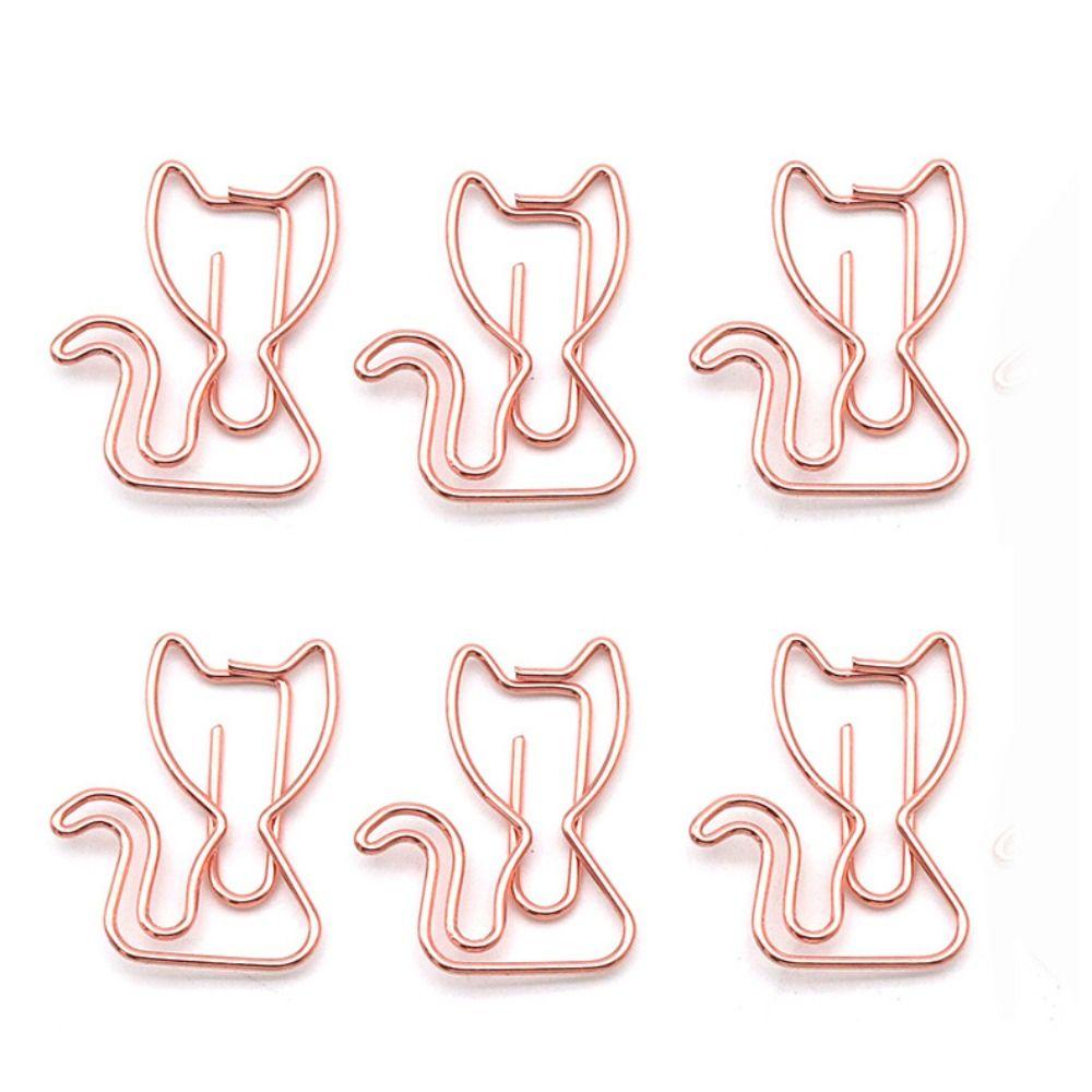 10 шт. Металлические металлические скрепки для бумаги в форме кошки, декоративные зажимы для бумаги, держатель для закладок, бумага