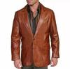 Elegant Coat Handmade Stylish Formal Men's Pure Genuine Lambskin Leather Blazer