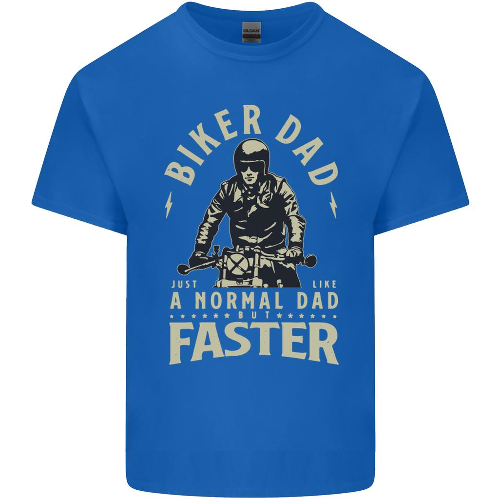 Biker Dad Fathers Day Motorbike Motorcycle Unisexs Light Cotton TShirt