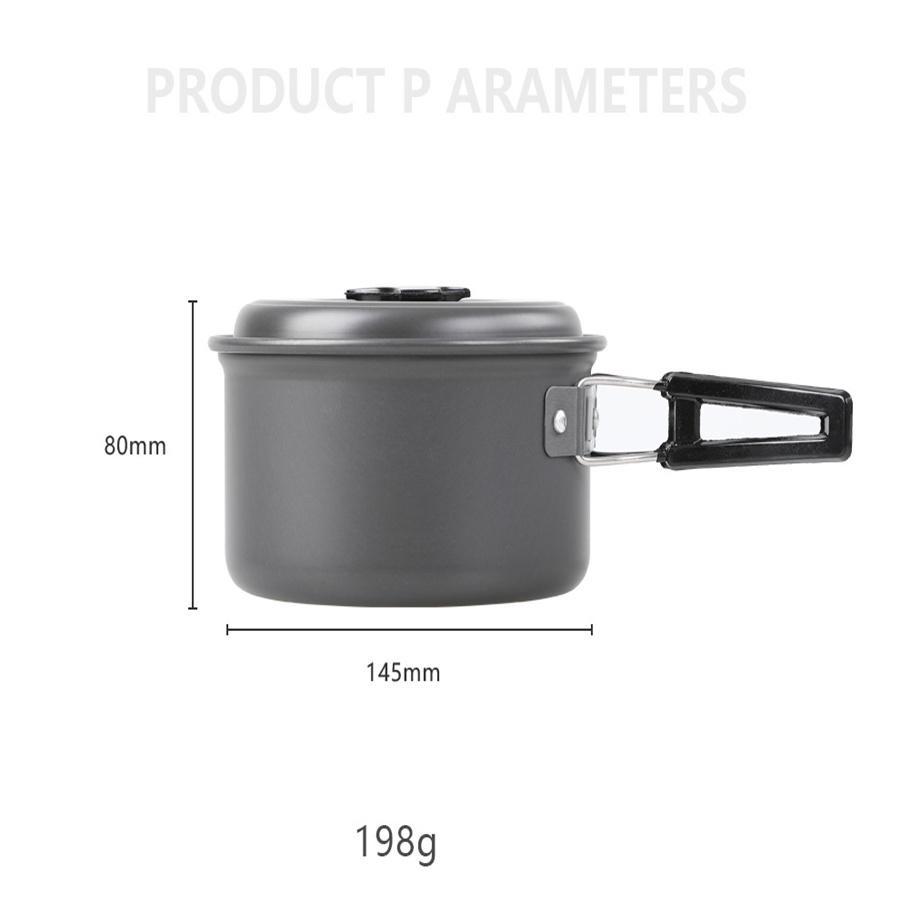 Набор кухонной утвари для кемпинга на 1/2 персоны, набор для барбекю, сковорода, портативный комбинированный набор для приготовления пищи для кемпинга