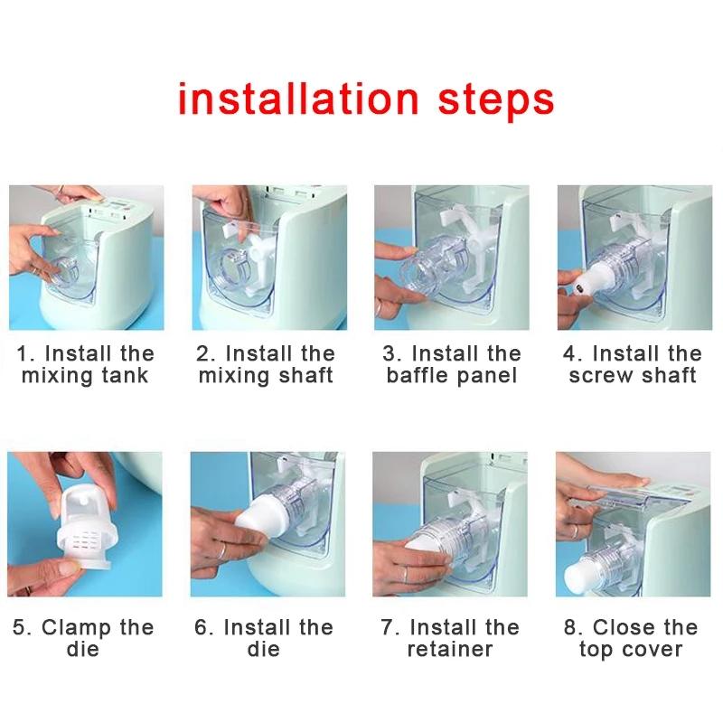 Многофункциональная электрическая машина для производства лапши для домашнего использования, пресс для овощной лапши, нож для нарезки спагетти, миксер для пасты