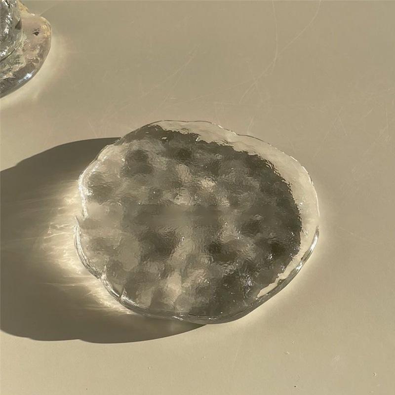 1 шт. подставка для льда, тающая под льдом, скандинавские стеклянные подставки для напитков, эстетичные утолщенные термостойкие подставки для женщин, подарок 10 см