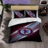 Aston Villa Football Themed Bedding 3Pcs Duvet Cover Set Decorative Bed Linen For Teen Room Home Decoration