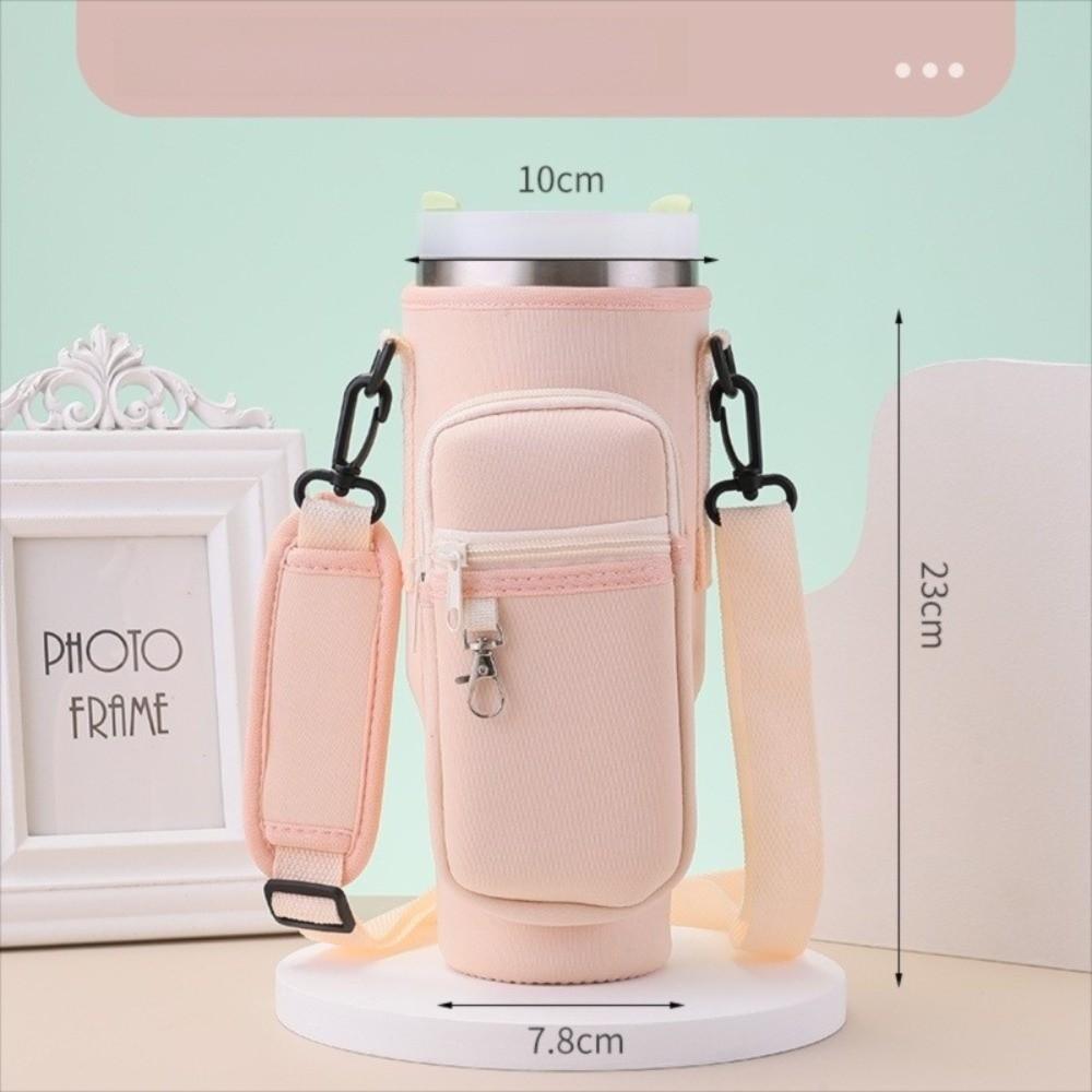 Non-slip Water Bottle Carrier Bag Adjustable Shoulder Strap Insulated Cup Cover Cup Accessories