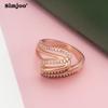 SIMJOO Цирконовое кольцо Женское модное индивидуальное волнистое кольцо