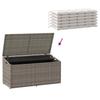 Garden Storage Box Grey 110 x 50 x 58 cm Poly Rattan