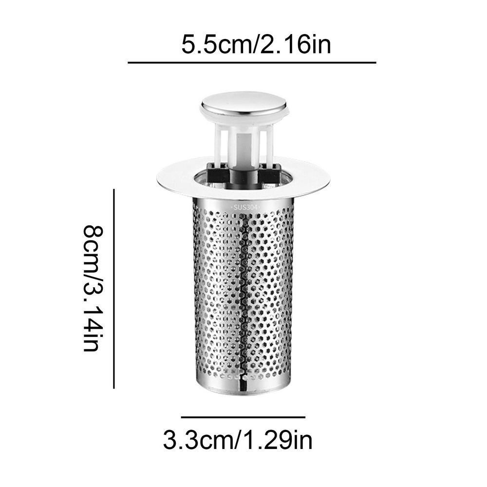 Bathroom Sink Strainer Pop-up Drain Filter Strainer for Bathroom Sink Anti Blocking Easy Installation Drain Strainer Filter