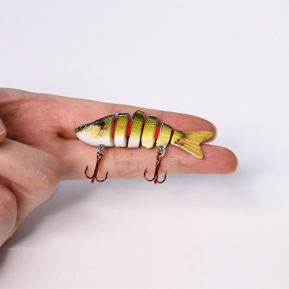 Deep Diving 6 Segment Fishing Lures 6cm 4.5g Plastic Hard Crank Mini Bionic Bait