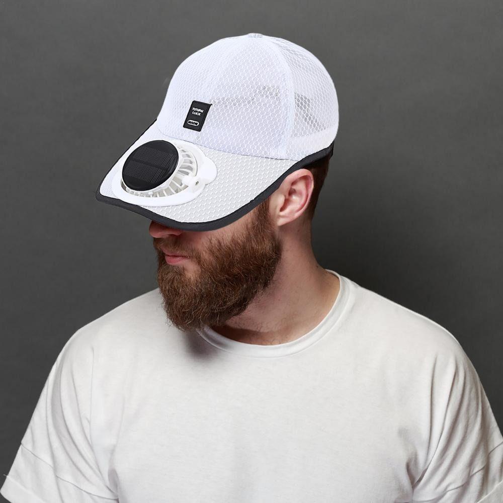 Breathable Baseball Cap Solar Solar Charging Fan Cap Dad Hat Summer Fan Sunhat  Male