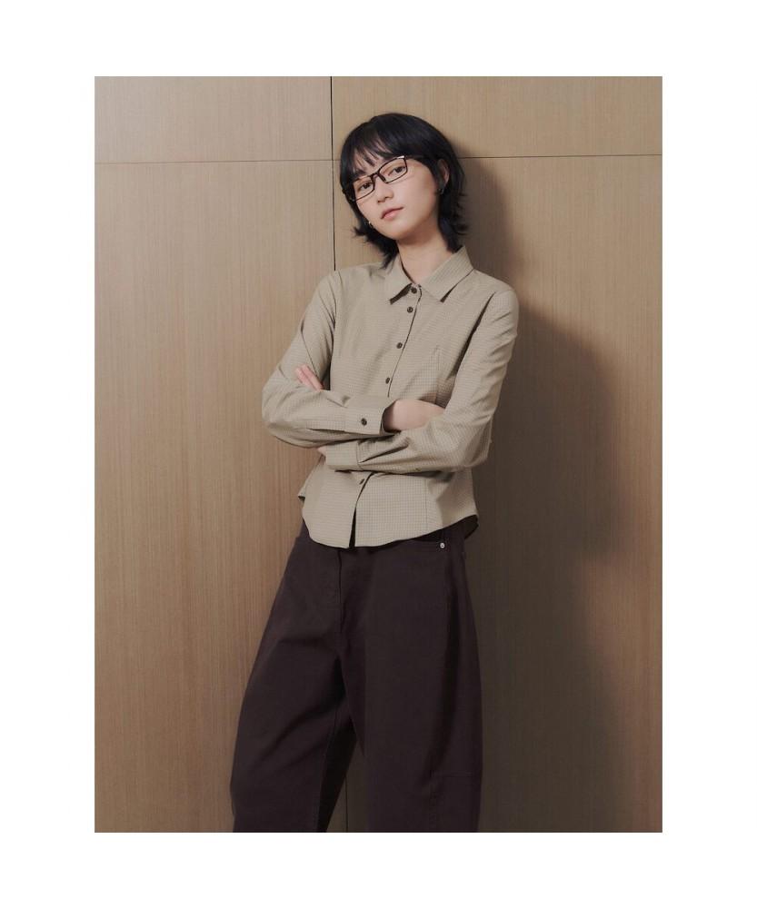 8SECONDS Garment-Dyed Curved Tabe Pants Brown