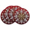 38cm Table Mats Santa Claus snowflakes Christmas Decor Tablecloth Creative Christmas Placemat