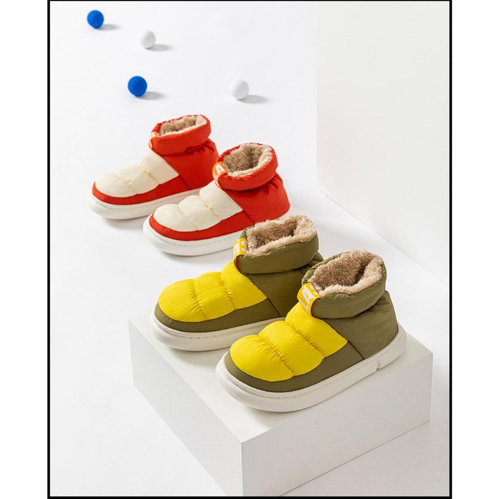 Medium High Top, Down and Cotton Shoes, Contrasting Colors, Men's and Women's, Couple's Styles, External Shoes, Warm Shoes, Plush Shoes