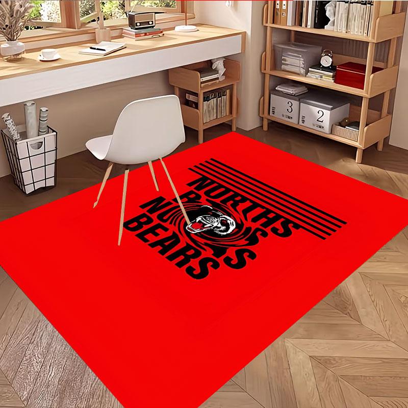 North Sydney Bears Print Rug, Washable Floor Carpet, For Entryway Dorm Laundry Room Office Study, Home Decor Birthday Christmas Gift