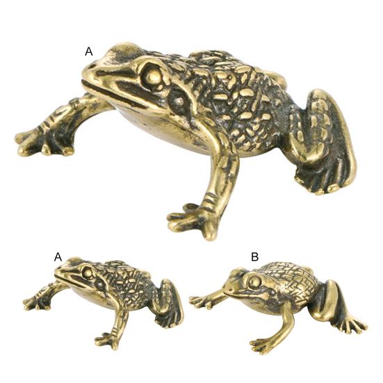 Reusable Realistic Appearance Frog Figurine Fashion Antique Copper Small