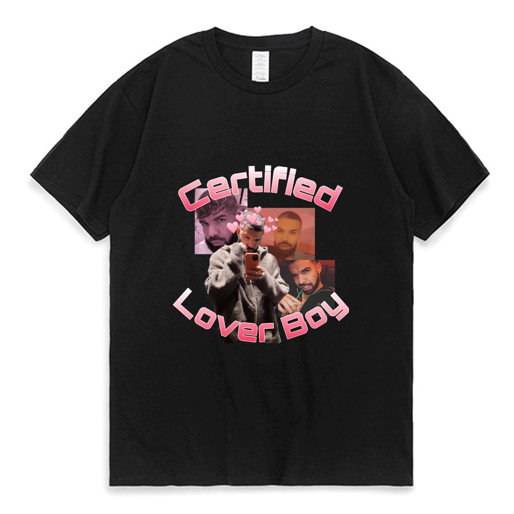 Certified Lover Boy Album Print Tshirt Awesome Hip Hop Rapper Drake Boys Tees Tops Unisex Women Fashion Casual Short Sleeve T Shirt