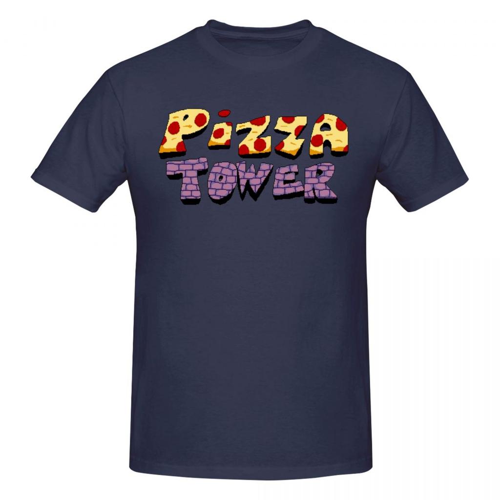 Унисекс футболка с логотипом игры Pizza Tower, винтажная, большого размера, хлопковая, с коротким рукавом