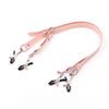 Adjustable Nipple Clamp Set BDSM Bondage Harness Breast Clips Metal Clamps Leather Straps Fetish Restraint Couples Adult Sex Toy