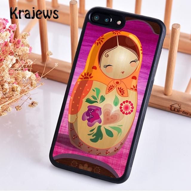 Чехол для телефона Krajews Babushka Matryoshka Red Russian Doll для iPhone 14 5 6 7 8 plus X XR XS 11 12 13 pro max Samsung S21 S22ultra