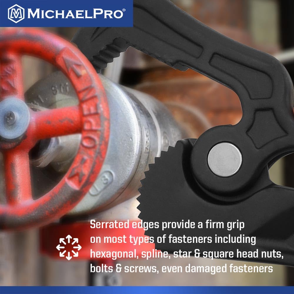 Трубный ключ MichaelPro, разводной сантехнический ключ, диаметр до зажима, разводной ключ с поворотной головкой, саморегулирующийся, 14 дюймов, многофункциональный