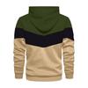 Мужская повседневная толстовка свободного кроя с цветными блоками, капюшоном на шнурке и большим карманом, спортивная толстовка