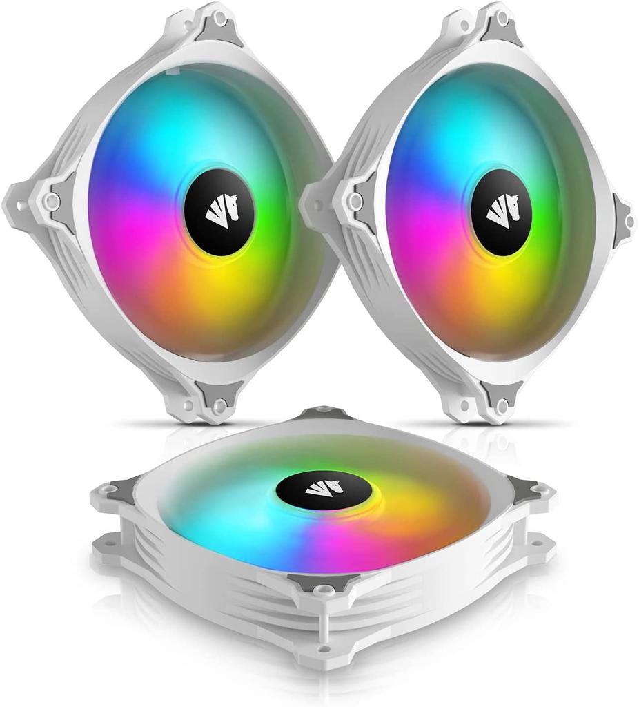 Корпус для ПК AsiaHorse Music RGB 120 мм, материнская плата с 5 В 3-контактным разъемом ARGB, концентратором Aura SYNC и 3 вентиляторами Rocket-X, вентилятором, пультом дистанционного управления, белый,