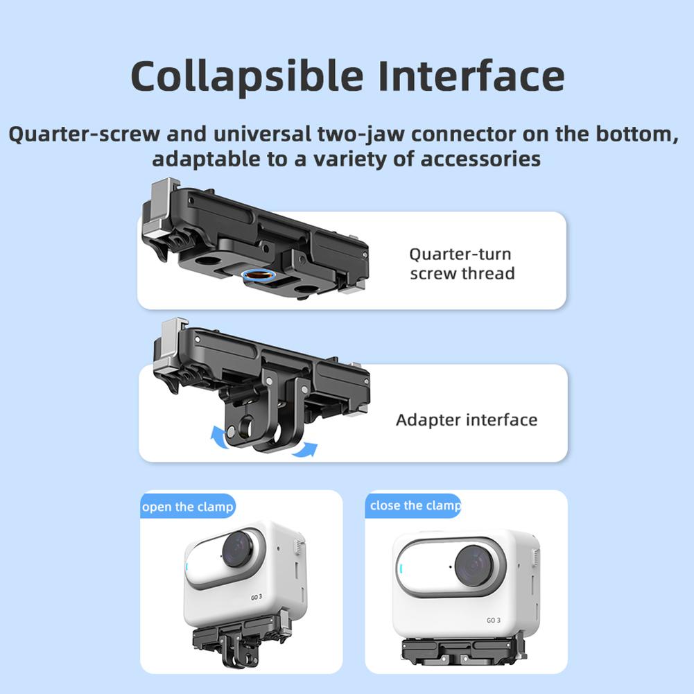 For Insta360 Go 3/3S Magnetic Quick Release Base Aluminum Alloy Camera Expansion Adapter Bracket For Insta 360 Go 3/3Accessories