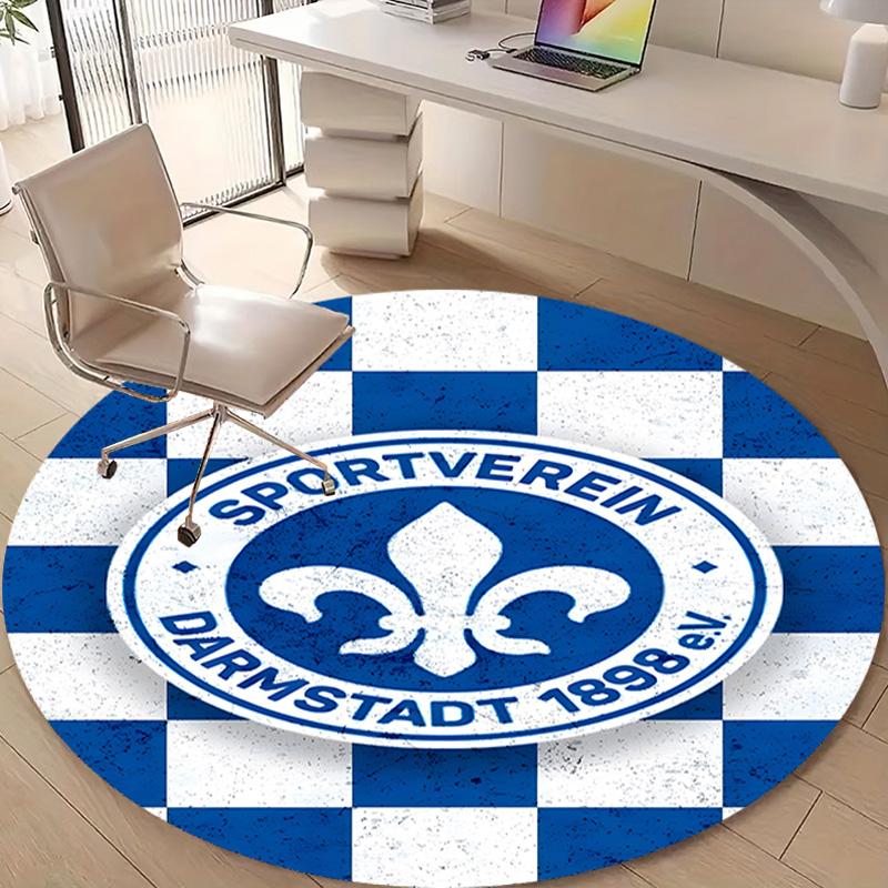 1pc Football Team Design Printed Area Round Carpet for Bedroom Living Room Home Decor Rugs Mat Non Slip Mat Rug for Bedside