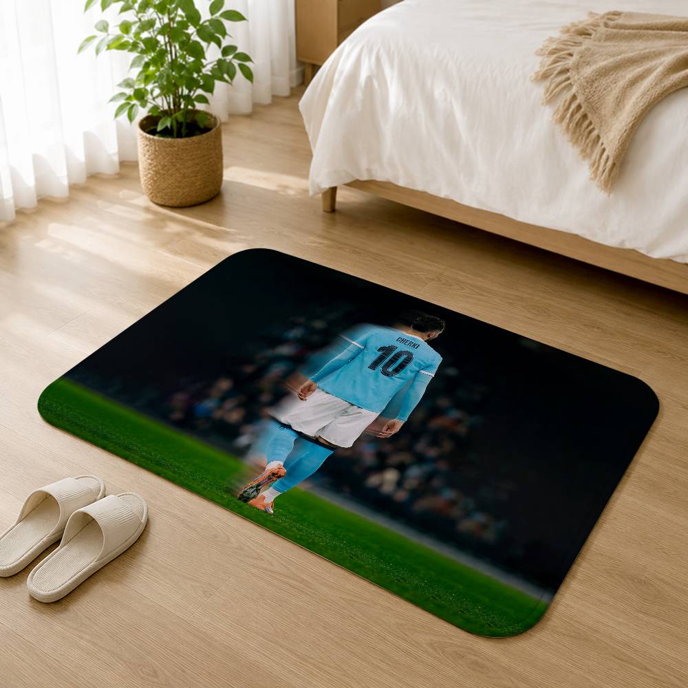 Football R-Rayan Cherki Anti?Slip Floor Mat Short Plush Rug mat Soft Comfortable Machine Washable Home Decor