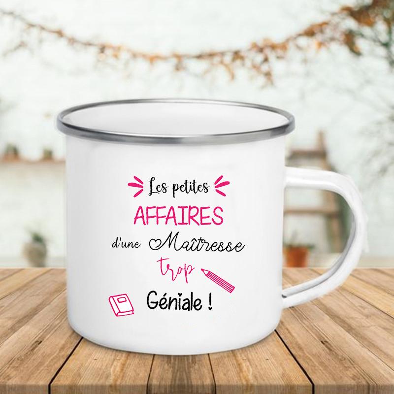 Кружки с французской печатью, креативные чашки для кофе, чая, напитков, воды, молока, кружка с эмалью, ручка для школы, дома, посуда для питья, лучшие подарки для учителей