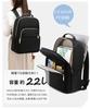Shaelyka Business Large Perfect for A4 Nylon Women's Backpack, Capacity, Commuting, Stylish, Waterproof, Size, PC, Multi-functional, Black,