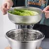 Xisencu Thickened Stainless Steel Colander with Handles and Feet