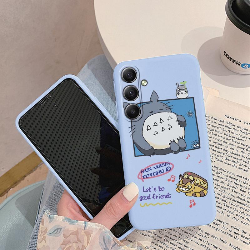 Totoro Anime Phone Case For iPhone Samsung A55 S24 FE S25 M35 Xiaomi Redmi Note 13Pro 14C Huawei Honor 200 Realme Shockproof Anti-Scratch Matte Cover