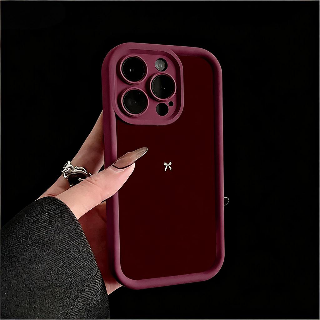 Простой Чехол для Телефона с Рисунком Красного Винного Банта для Xiaomi Redmi Note 14 13 12 11 Pro Plus 4G 5G 12S 11S 10S 10 9 9S 14C 13C