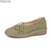 Women's Shoes Hollow Round Toe Flat Comfortable Peas Shoes Ladies Single Shoes