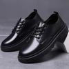 Leather Shoes New Spring and Autumn Black Casual Leather Shoes Men's Business Lace-up Formal Men's Leather Shoes