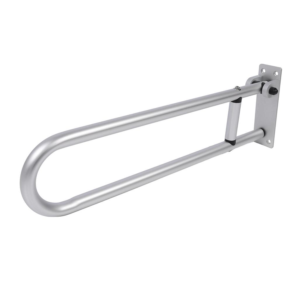 Flip Up Toilet Grab Bar Sturdy Aluminium Alloy Adjustable Anti Slip Fold Down Grab Bar for Bathroom