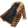 OFTBUY Winter Luxury Long Natural Rabbit Fur Coat with Raccoon Fur Collar Women Fashion Thickened Warm Loose Casual Fur Coat